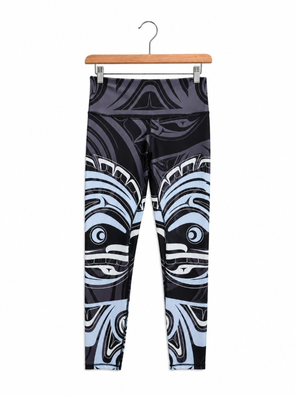 NO.MI.NO.U | NWT Blue Native Wolf & Moon Print Leggings – Women’s Large